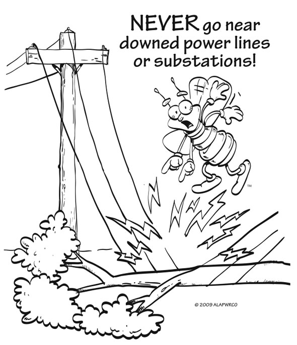 electrical safety coloring pages - photo #30